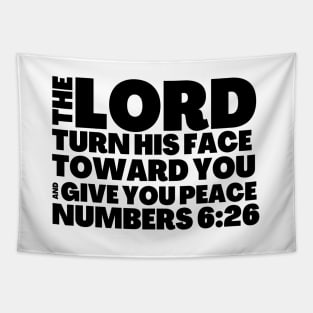 Numbers 6-26 His Face Shine Toward You Tapestry