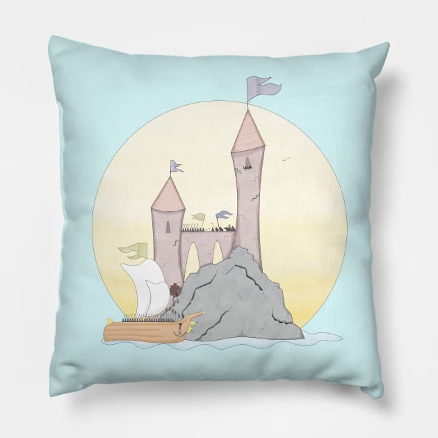 The Storming of Wonky Castle Pillow by Shadow Lab