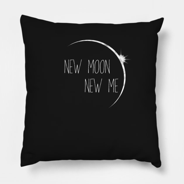 New Moon New Me New Years Eve Astrology Pagan Gift Pillow by TheGhoulishGarb