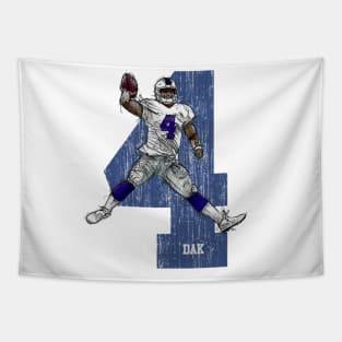 Dak Prescott Dallas Jump Tapestry