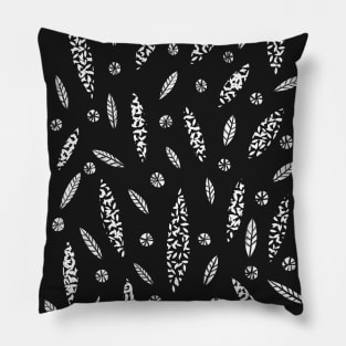 white camuflage leaves Pillow