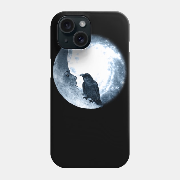 The crow and its Moon Phone Case by Barruf