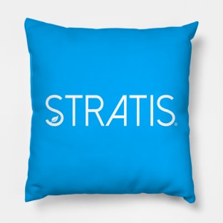 STRATIS White Logo Pillow