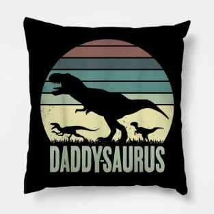 Daddy-saurus Fathers day Dad Papa Family Dinosaurs Matching Pillow