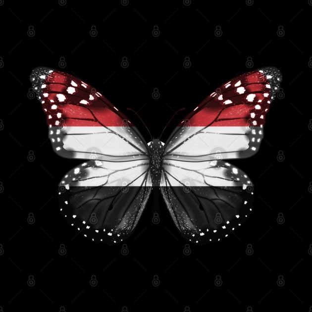 Yemeni Flag  Butterfly - Gift for Yemeni From Yemen by Country Flags