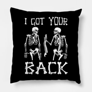 I Got Your Back Skeleton Halloween Pillow