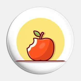 Apple Fruit Cartoon Vector Icon Illustration Pin