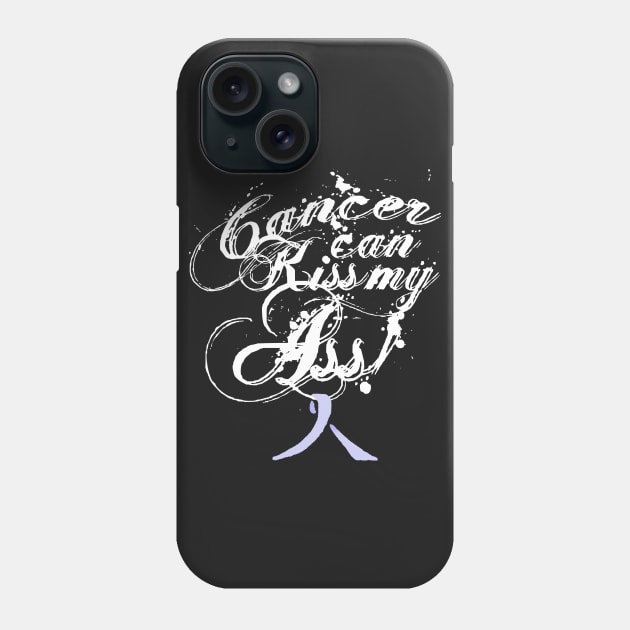 Cancer Can Kiss My Ass! All Cancers (Lavender Ribbon) Phone Case by Adam Ahl