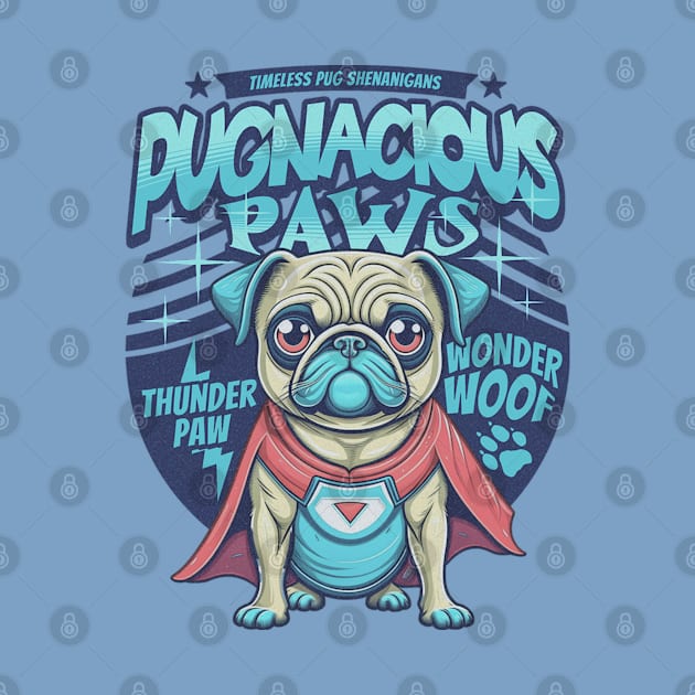 Pugnacious Paws Graphic T-Shirt for Dog Lovers by Dark Planet Tees