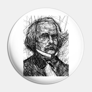 NATHANIEL HAWTHORNE ink portrait .1 Pin