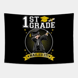 Dabbing Graduation Boys 1st Grade Nailed It Class Of 2024 Tapestry