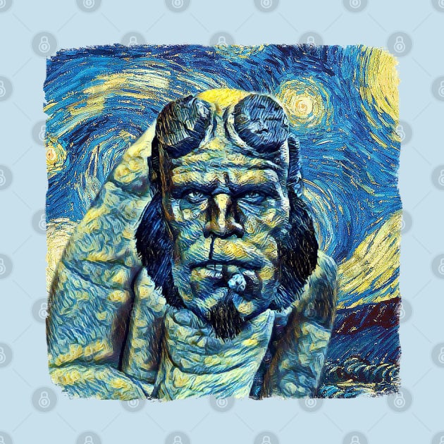 Hellboy Van Gogh Style by todos