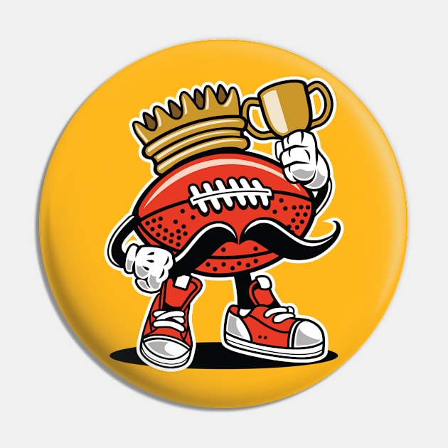 American Football Royalty Pin by DesignFury