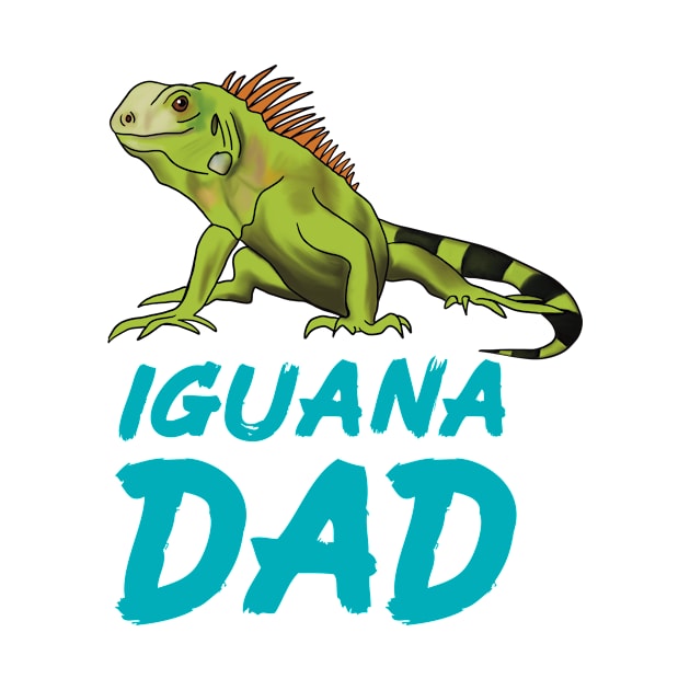 Iguana Dad for Iguana Lovers, Blue by Mochi Merch