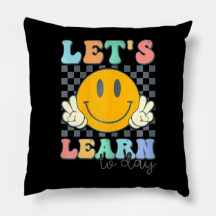 Let's Learn Smile Face Back To School For Teacher Kids Pillow