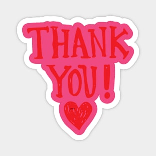 Hand Drawn Thank You Magnet