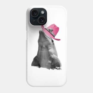 Dolphin Wearing Pink Cowboy Hat Cowgirl Phone Case