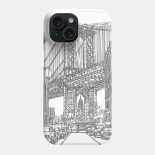 Manhattan bridge Phone Case