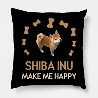 Shiba Inu Make Me Happy Pillow