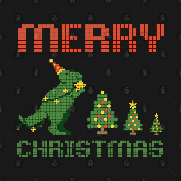 merry Christmas funny dino by Myartstor 