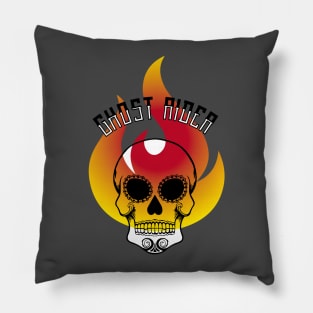 mexican ghost rider Pillow