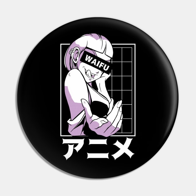 Anime Waifu Pin by LAPublicTees