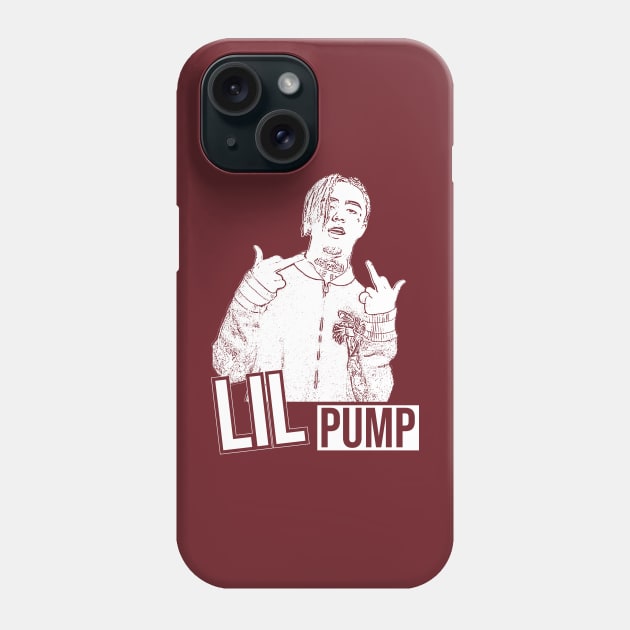 Lil pump // White retro // Rapper Phone Case by Degiab