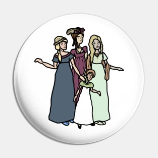 Family of Regency Ladies Pin