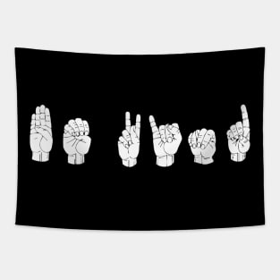 Be Kind Asl Alphabet American Sign Language Hippie Tapestry