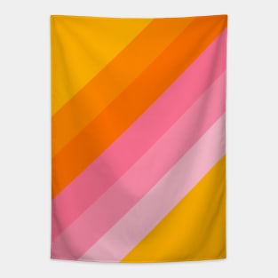 Retro Groovy 70s Yellow Pink Tapestry