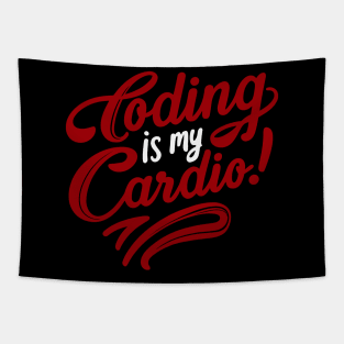 Coding Is My Cardio | Techy Coder Fashion Tapestry