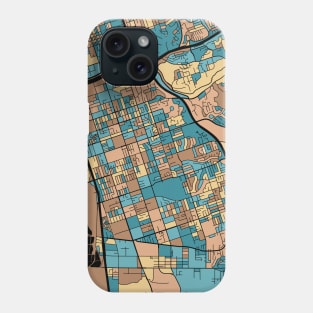 Chula Vista Map Pattern in Mid Century Pastel Phone Case