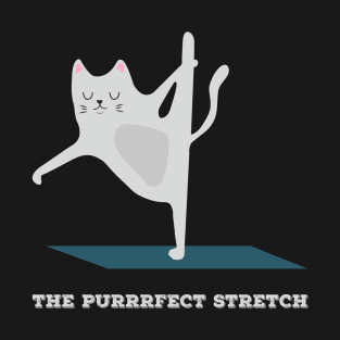 The Puurfect Stretch Cat Yoga T-shirt T-Shirt