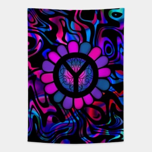 World Peace Hippie Peace Sign Tapestry