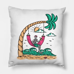 I am not leaving the beach even after death Pillow