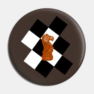 Chess knight design Pin