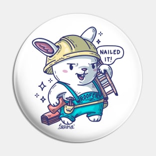 Roofer bunny rabbit nailed it Pin