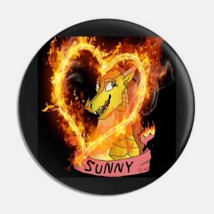 Wings of Fire Inspiration, Sunny the Dragon Pin