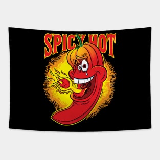 Spicy Flaming Red Hot Chil Pepper Tapestry