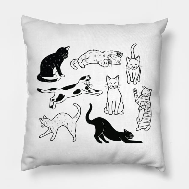 Cat Lover Pillow by Megan Roy