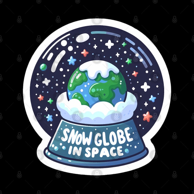 Snow Globe in Space by STICKERSPRITZ