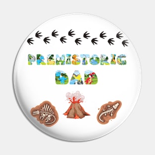 Prehistoric Dad - funny dinosaur shaped letters gift for dad Pin