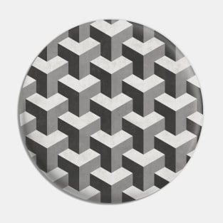 Interlocking Cubes Pattern - Shades of Grey Pin