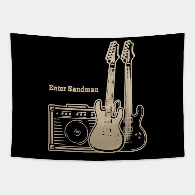Enter Sandman Playing With Guitars Tapestry by Stars A Born