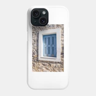 Closed blue shutters. Phone Case