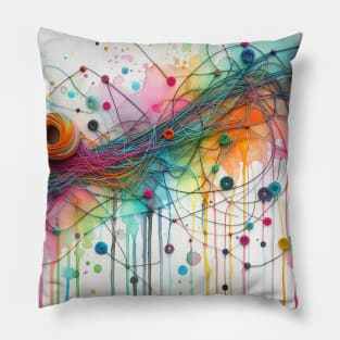 Psychedelic looking abstract illustration Pillow