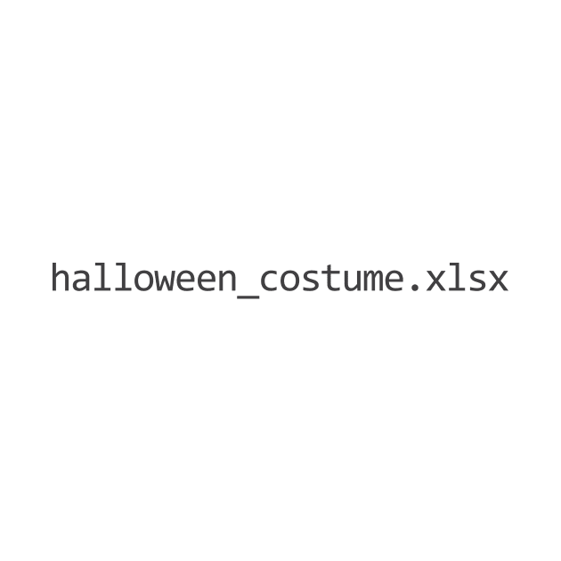 Halloween Costume Excel/Spreadsheet File by spreadsheetnation