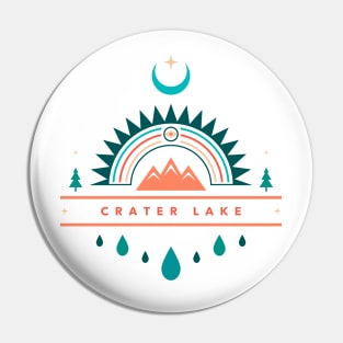 CRATER LAKE boho rainbow moon Pin