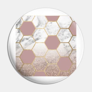 Cherished aspirations rose gold marble Pin