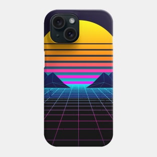 Futuristic Neon Sunset Retrowave Phone Case